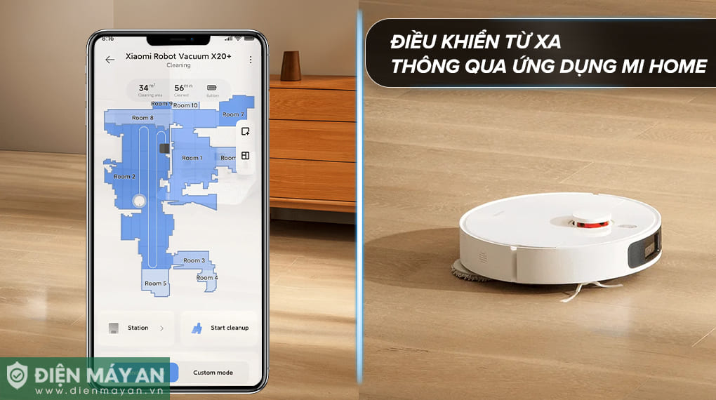 Robot hút bụi lau nhà Xiaomi X20+ BHR8124EU